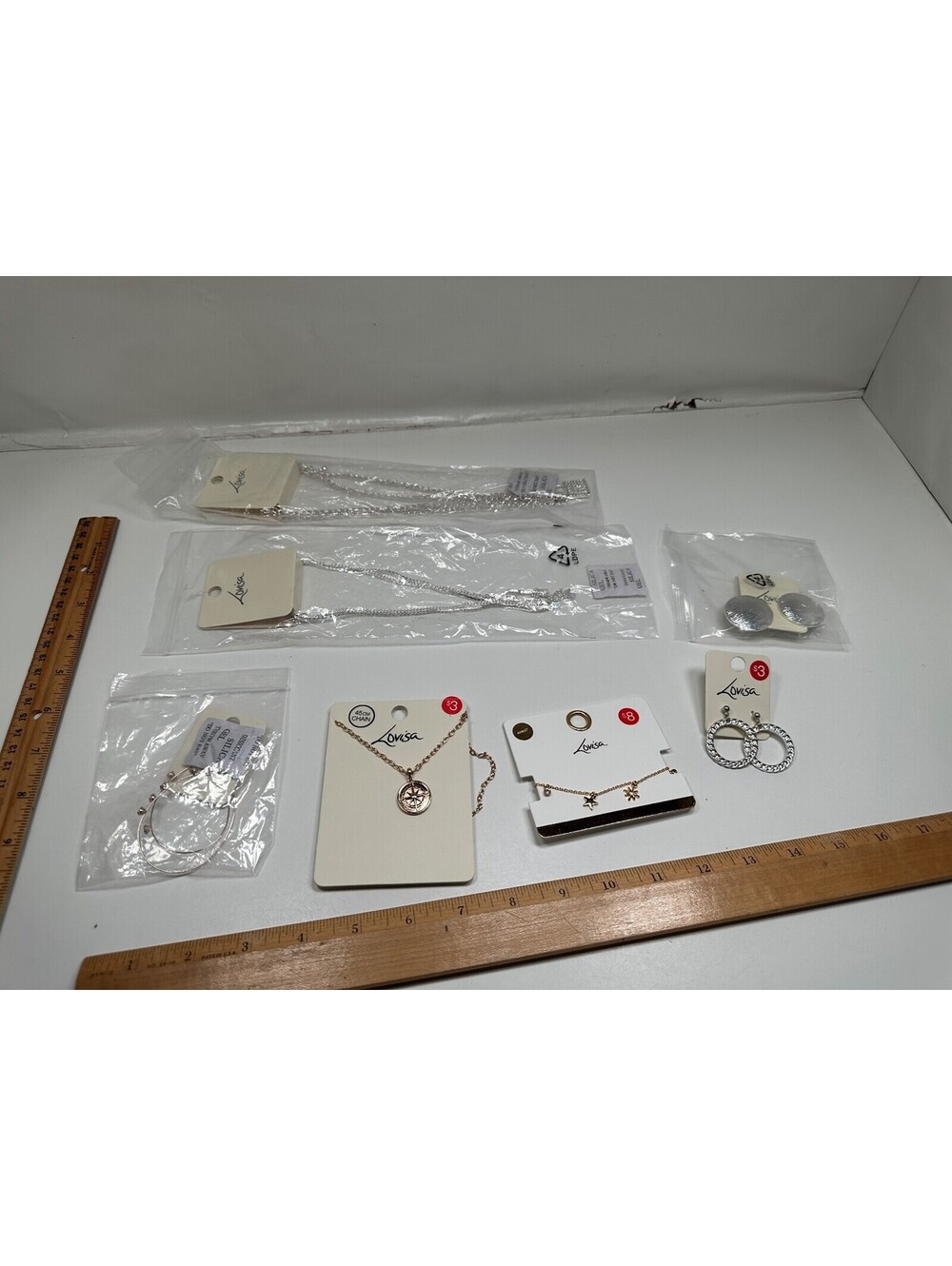 Lovisa Costume Jewelry Lot Earrings Necklaces Anklet Gold Tone Silver Tone Rose